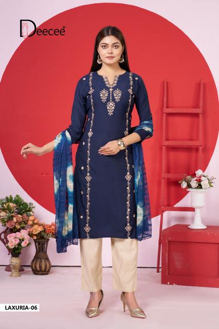 Deecee laxuria branded kurtis wholesaler w rangriti shree biba zara etc